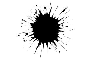 cañonazo agujero silueta aislado en un blanco antecedentes vector