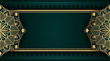 Gold vintage background with ornate design vector