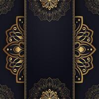 Luxury golden background with mandala pattern vector