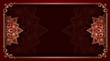 Luxury frame with gold ornament vector