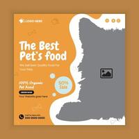 Best pet's food web banner and online square banner vector