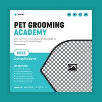 Online Pet Care Course Web Banner Design Template vector