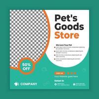 online Pet shop Web Banner Design Template and pet goods store web banner design vector