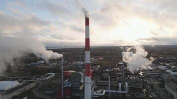 Siauliai, Lithuania - 25th november, 2024 - Biomass Power Plant is biomass combined heat and power plant in Siauliai, Lithuania. Biofuel plant replace natural gas with sustainable biomass video