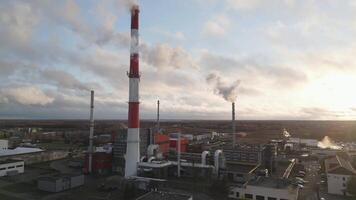 Siauliai, Lithuania - 25th november, 2024- Biomass Power Plant is biomass combined heat and power plant in Siauliai, Lithuania. Biofuel plant replace natural gas with sustainable biomass video