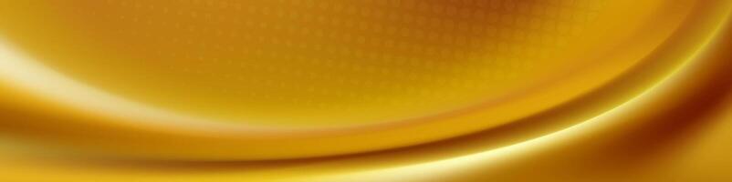 Elegant and flowing abstract banner with a smooth gold wave. vector