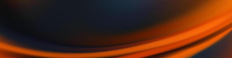 energetic abstract banner with a flowing orange and black wave vector