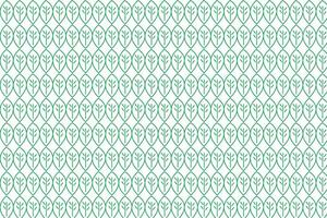 Line art green Leaf pattern Design vector