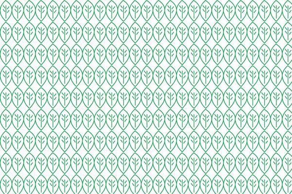 Line art green Leaf pattern Design