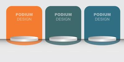 Mini product display podium design vector