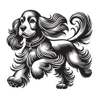 Cocker Spaniel All time running dog Design vector