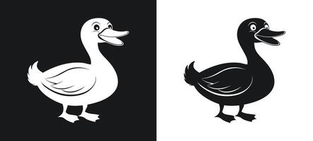 Vibrant Duck Silhouette for Creative Graphics vector