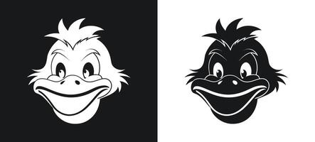 Playful Duck Silhouette for Design Projects vector