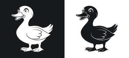 Minimalistic Duck Silhouette for Art Projects vector