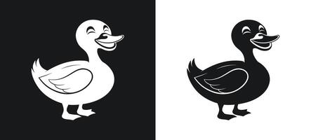 Cute Duck Silhouette Graphic for Design Needs vector