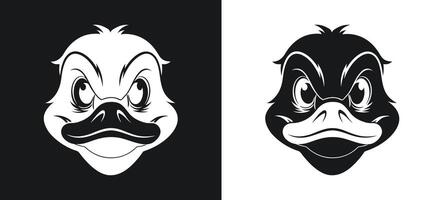 Modern design of angry cartoon face art vector