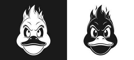 Angry face with vibrant style in design vector