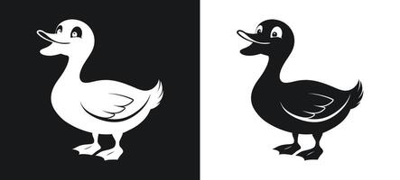 Dynamic Duck Silhouette Clipart for Projects vector