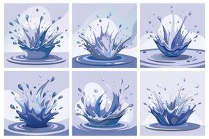 Vibrant Water Splash Creating a Crown Effect on the Surface vector
