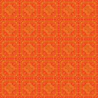 Golden Seamless Pattern Ornament on Red Background vector