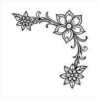 Elegant Flora Corner Design vector