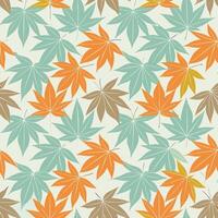 Seamless Pattern Featuring Japanese Maple Leaves in Autumn Shades vector