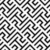 Geometric Pattern in Black and White with Interlocking Shapes vector