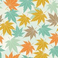 Autumn Leaves Pattern with Japanese Maple Leaves and Fall Colors vector