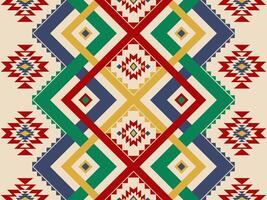 Navajo pattern design. Native American style. Can be used in fabric design for clothing, textile, wrapping, background, wallpaper, carpet, embroidery, print vector
