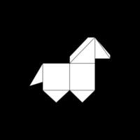 Horse Shape Inspired by Origami Form, can use for Logo, Pictogram, Animal Figure, Website, Apps, or Graphic Design Element vector