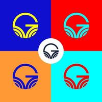 G logo with wave motif. Modern and suitable for business signs. vector