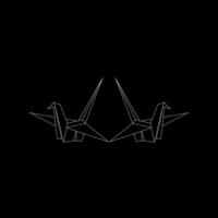 Pair Bird Polygonal Lines, can use for Logo, Pictogram, Animal Figure, Website, Apps, or Graphic Design Element vector