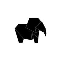 Elephant Shape Inspired by Origami Form, can use for Logo, Pictogram, Animal Figure, Website, Apps, or Graphic Design Element vector