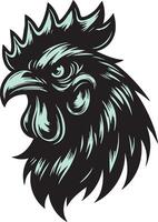 Chicken in Attack Mode with Menacing Gaze vector