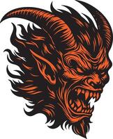 Scary Devil Artwork with a Powerful Presence vector