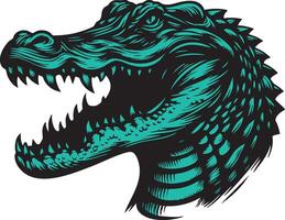 Angry Alligator Showing Aggression and Power vector