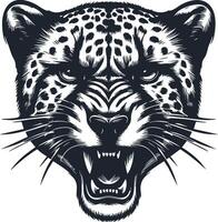 Wild Cheetah Artwork Depicting Aggression vector