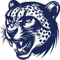 Snarling Cheetah Ready to Attack vector