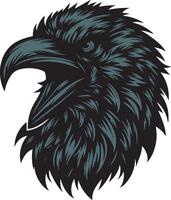 Wild Crow Artwork Showcasing a Fierce Look vector