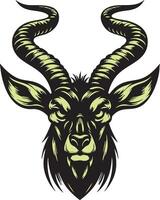 Intense Antelope Face in Attack Mode vector