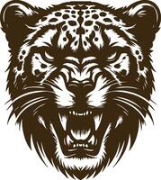 Cheetah Face Illustration Highlighting Ferocity vector