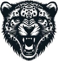 Cheetah in Attack Mode with Menacing Expression vector