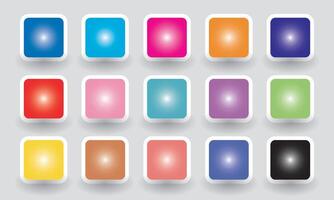 Collection of gradient simple radial colour palette. Colour palette trends vector