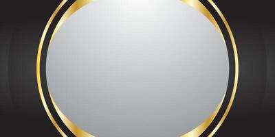 Black gold luxury circle background abstract design vector