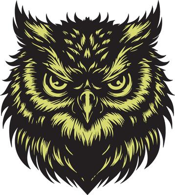 Wild and Aggressive Owl in Attack Mode