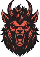 Powerful Llama with Furious Expression vector