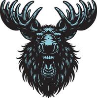 Powerful Moose with Hostile Stare and Full Force vector