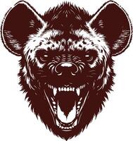 Angry Hyena with Sharp Teeth and Menacing Stare vector