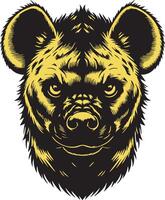 Powerful Hyena with an Angry and Predatory Stare vector