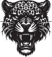 Intense and Fierce Jaguar Head Close-Up vector